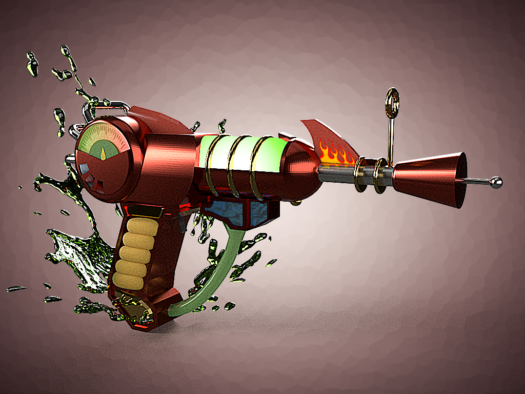 Ray Gun 3D model and render. 