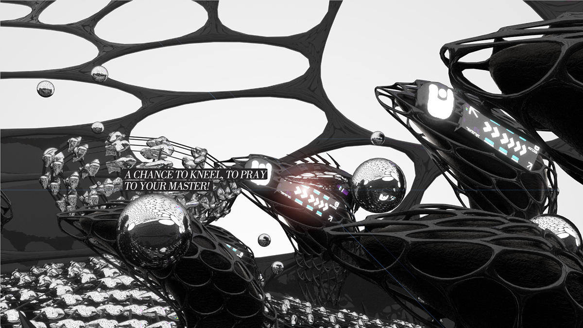 3D Xenomorph gothic blender dynamics alien