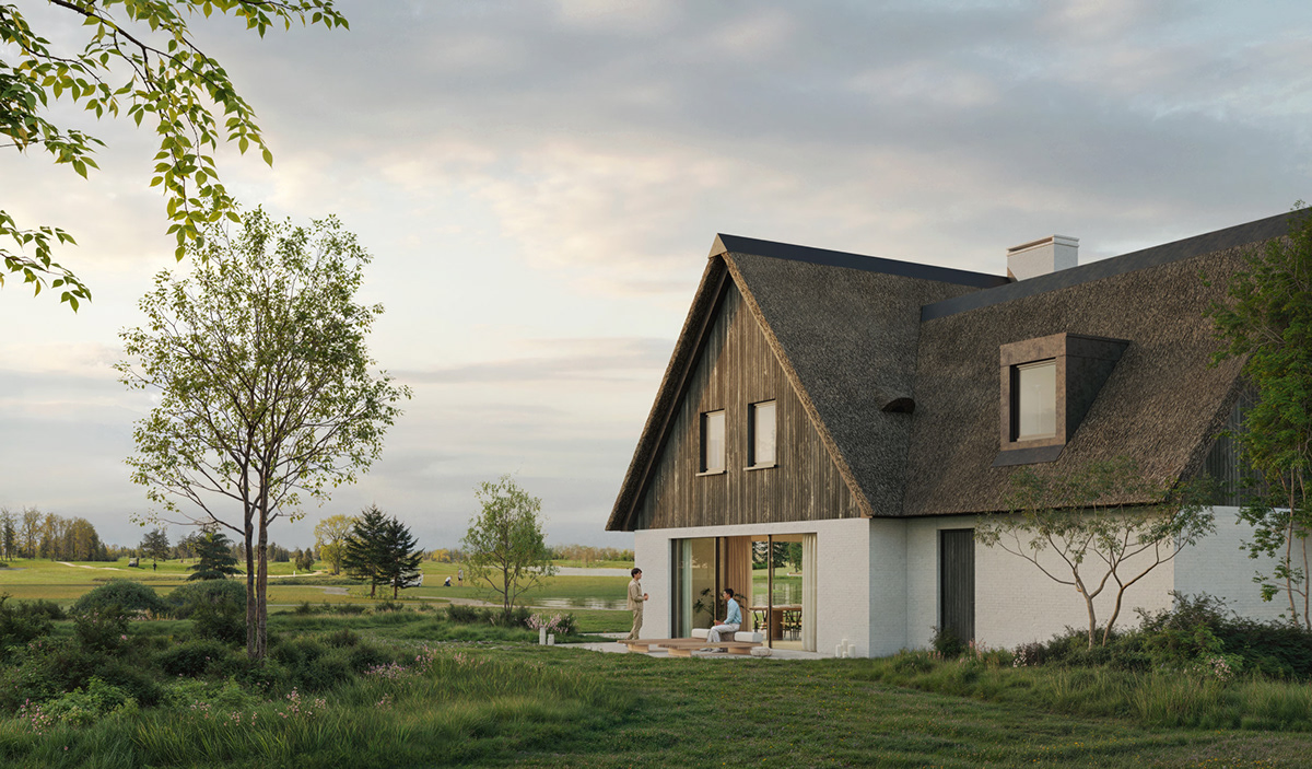 architecture real estate Villa golf belgium Nature archviz visualization Render