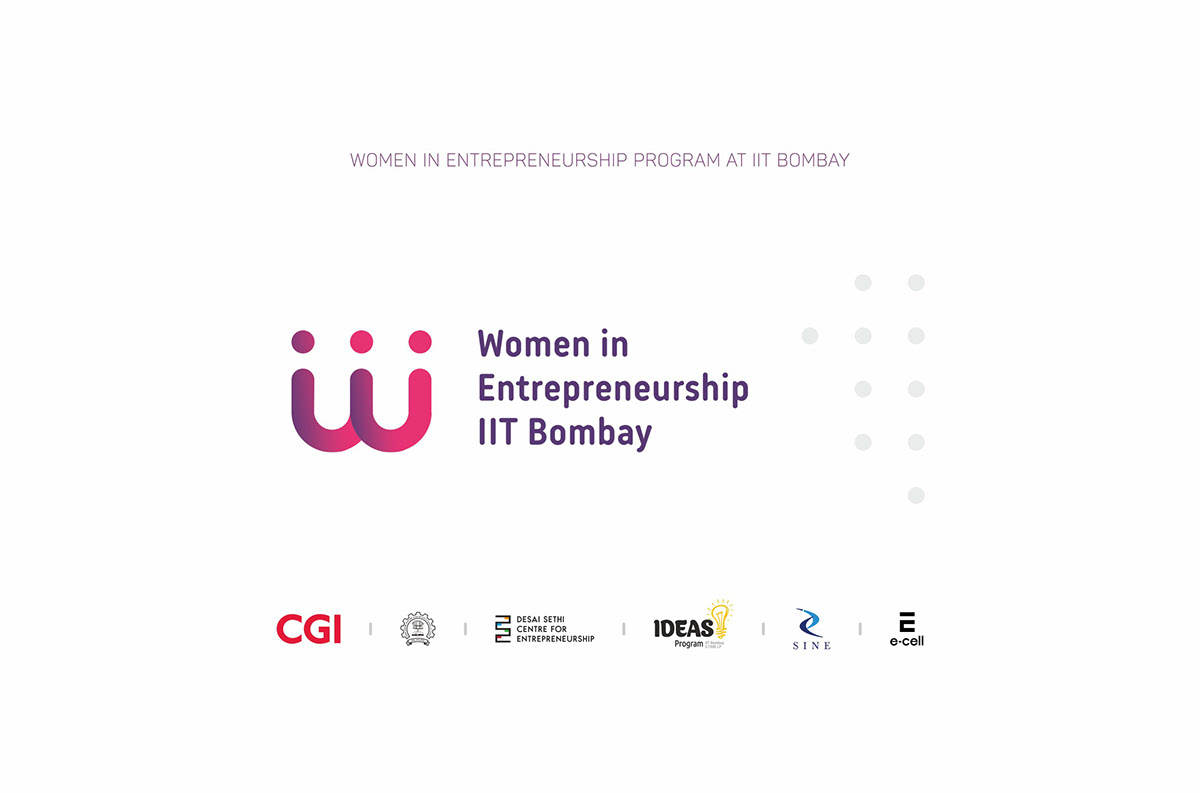 entrepreneurship   India iit Bombay wie women in entrepreneurship Logo Design interaction