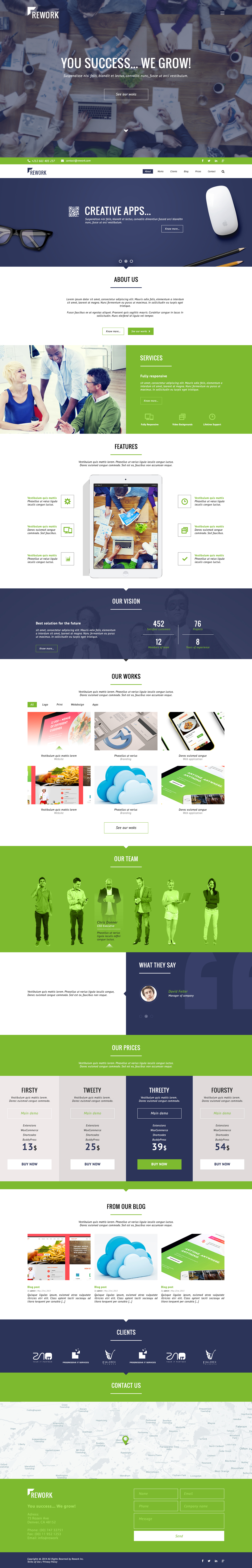 Webdesign ui design Theme landing page One Page modern corporate