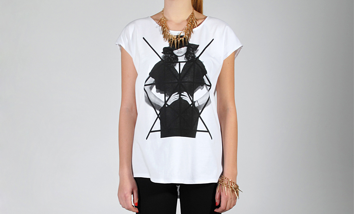 tras t-shirt shirt tshirt black minimal Lookbook glamour Collection typo White geometrics geometric simple clean