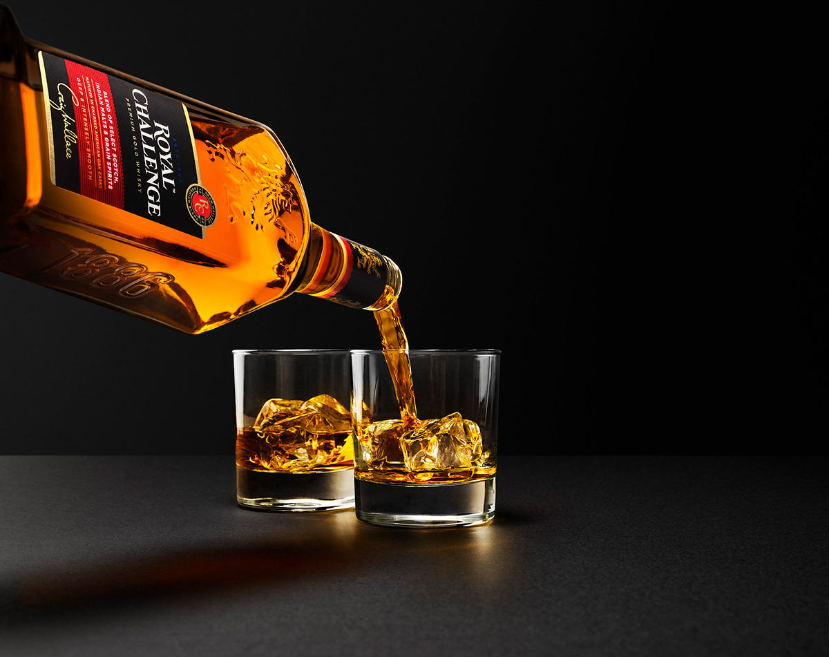 Adobe Portfolio Photography  Royal Challenge studio Whisky