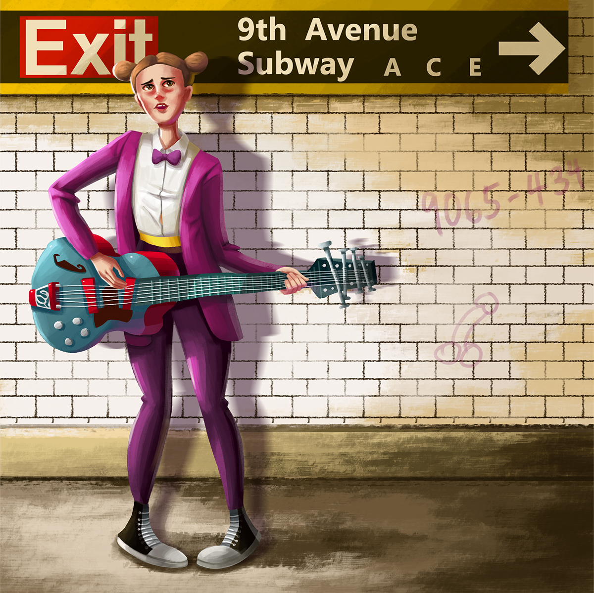 busker subway musician