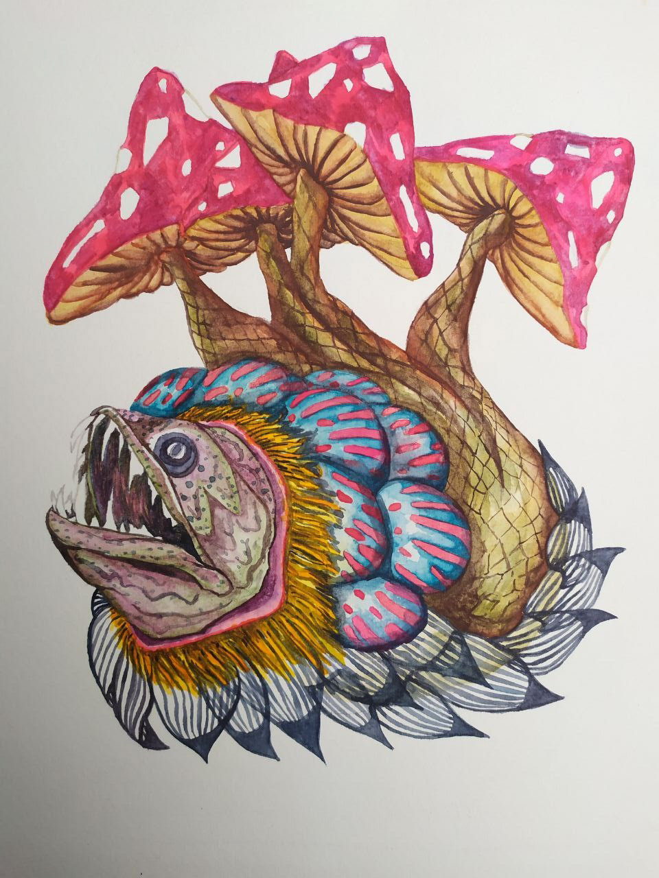 2dart concept art creature watercolor