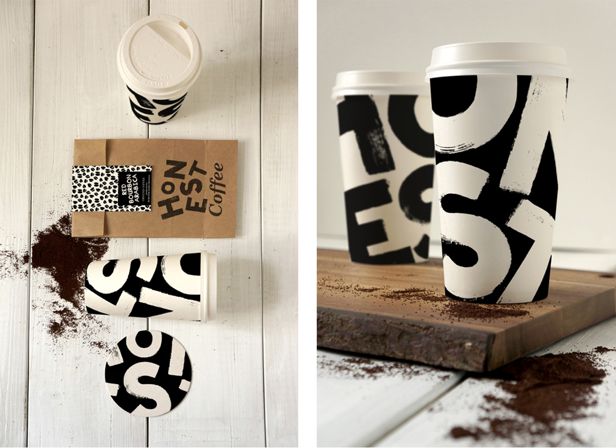 Coffee branding  Packaging hand-lettering fair trade