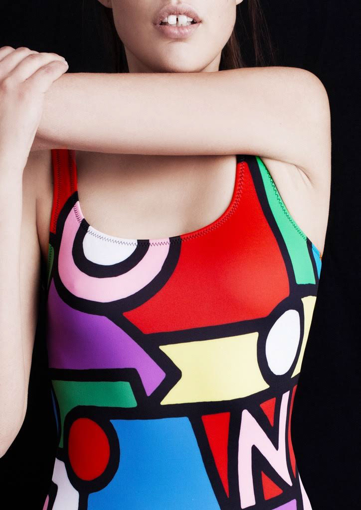 print pattern swimsuit swimwear tomas markevicius markevicius naked Bruce ss15 summer 90's colorful