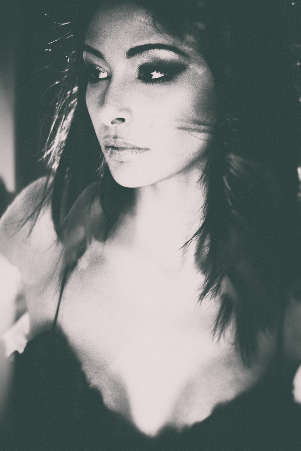 queen Black&white photoshooting model woman girl lingerie beauty le studio Fashion 