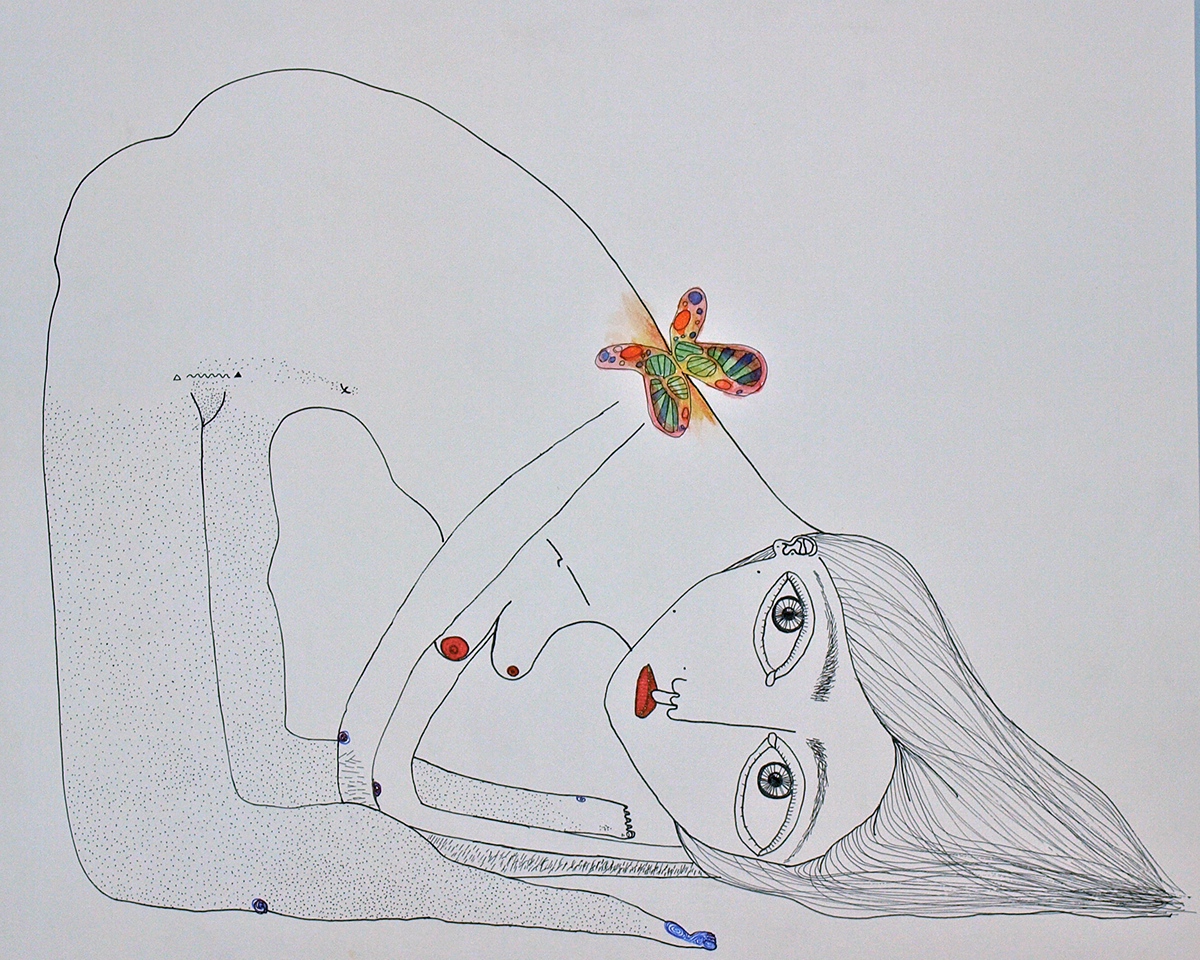 girl man abstracted MICA MIca Portfolios watercolor pen portraits self portraits sex bucket list icecream Birthday hair Pizza