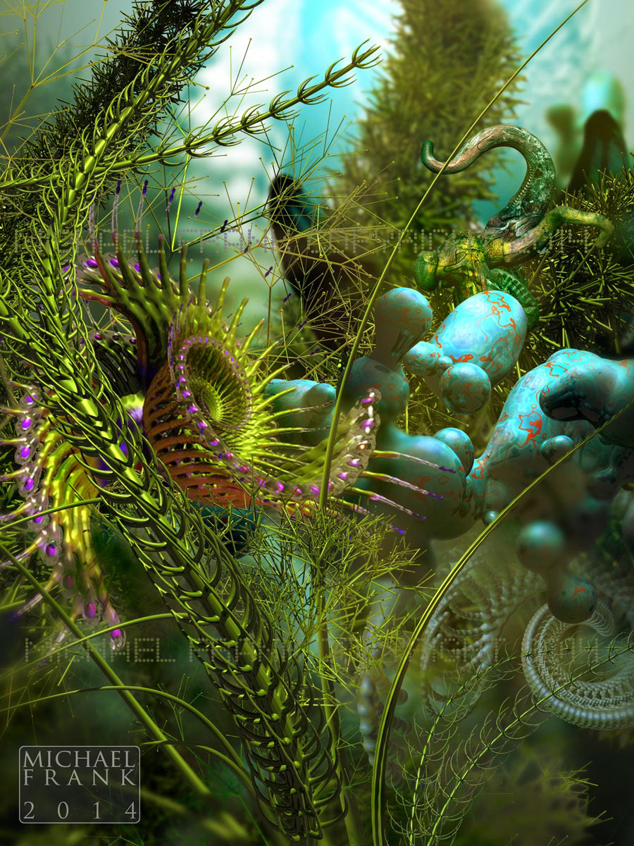 Michael Frank 3D conceptual design Landscape surreal Nature science