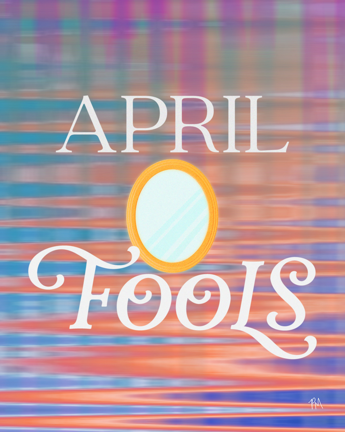 april calendar month gradient typography   Digital Art  adobe illustrator design graphic design  april fools