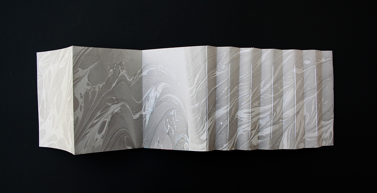 Bookbinding concertina accordion binding marbled paper paper marbling pratical manual handmade ebru