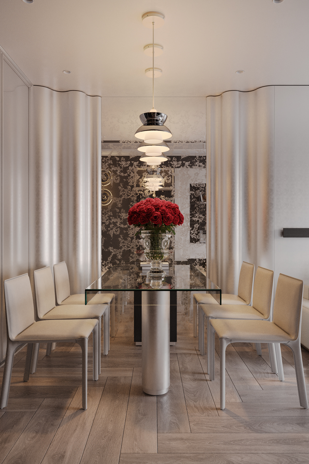 Interior design architect modern livingroom dinner