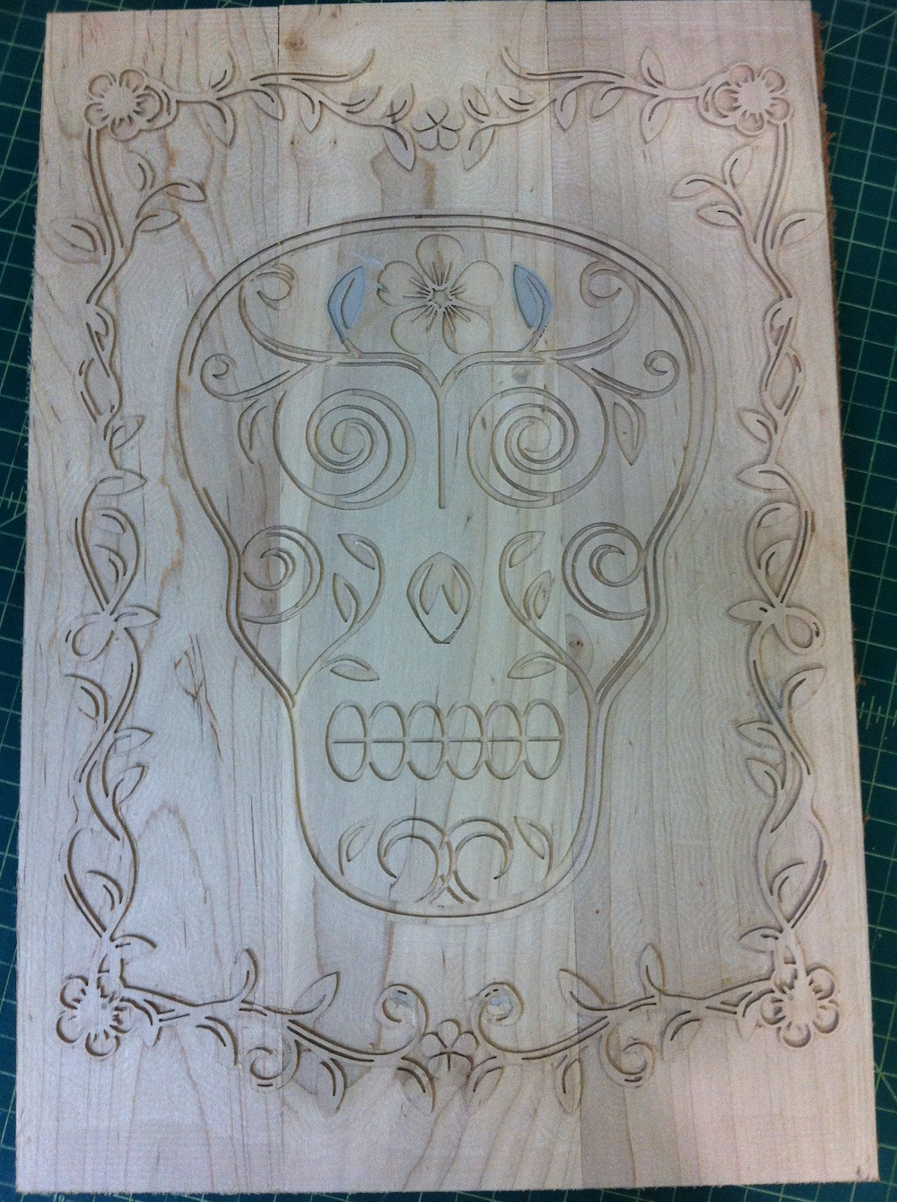 letterpress printing woodblock posters Day of Dead