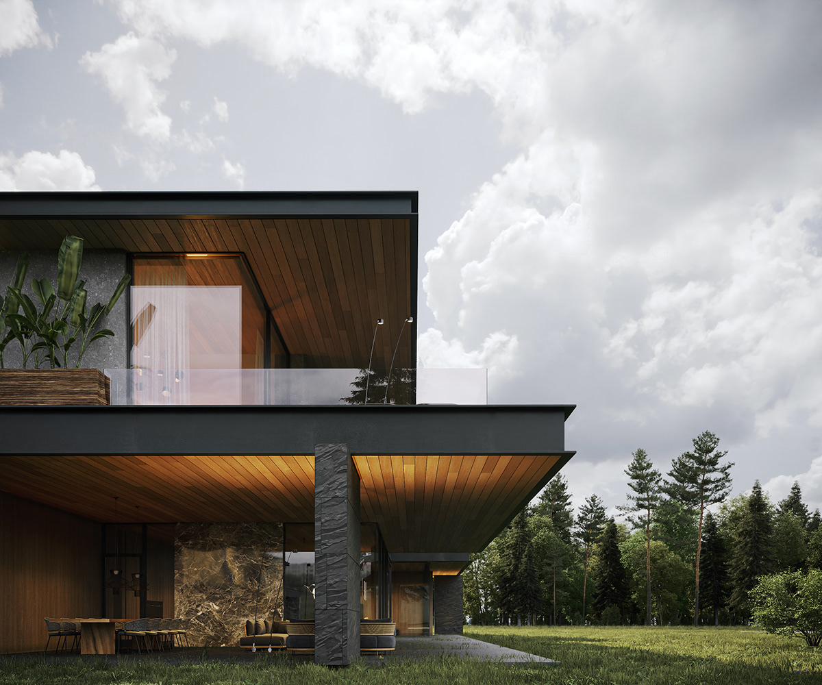 3D architecture archviz exterior house Interior interior design  modern Render visualization