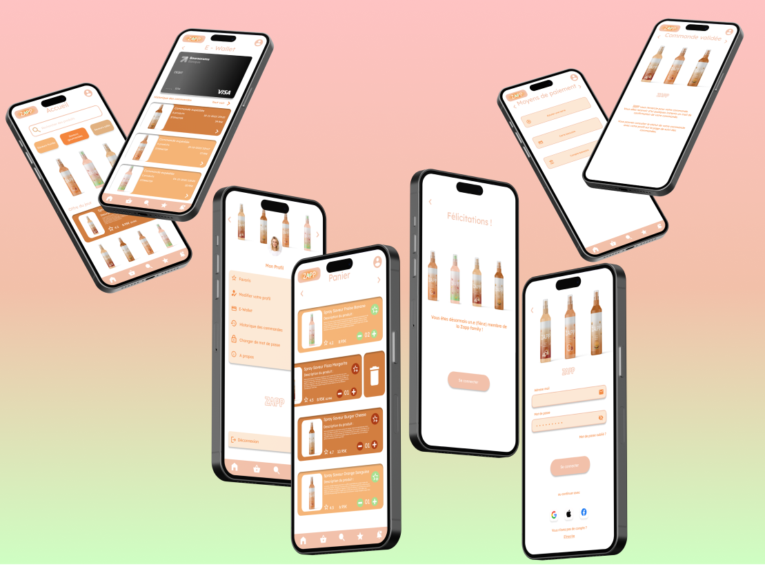 Figma Mockup design direction artistique charte graphique Logotype UI/UX Design Mobile app design interactif