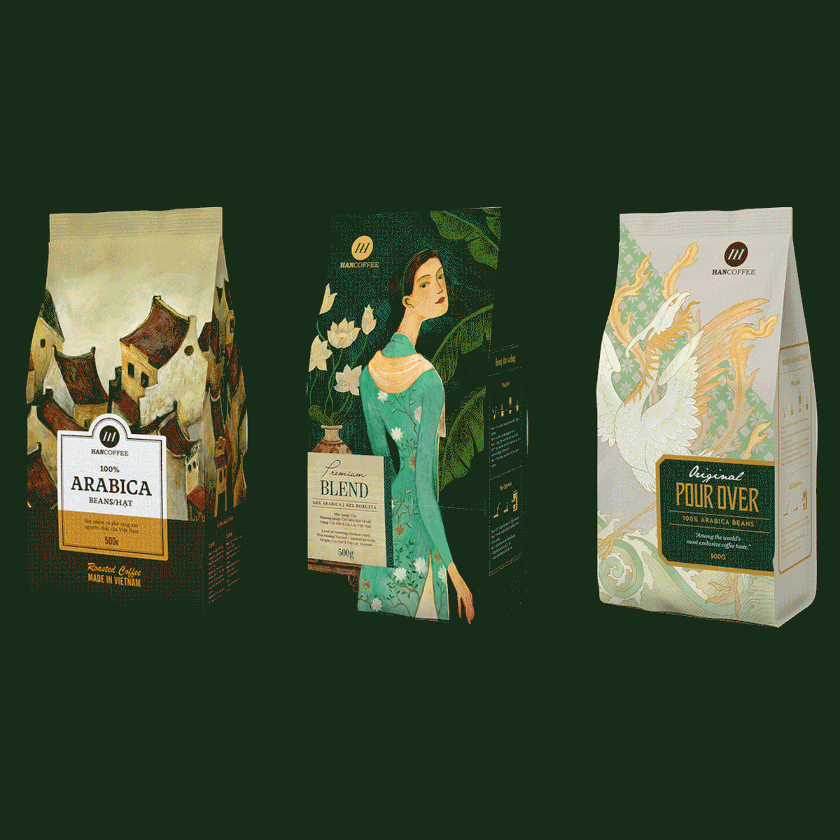 Coffee Packaging Illustrator artist hanoi buitam ILLUSTRATION  colour vietnam lover
