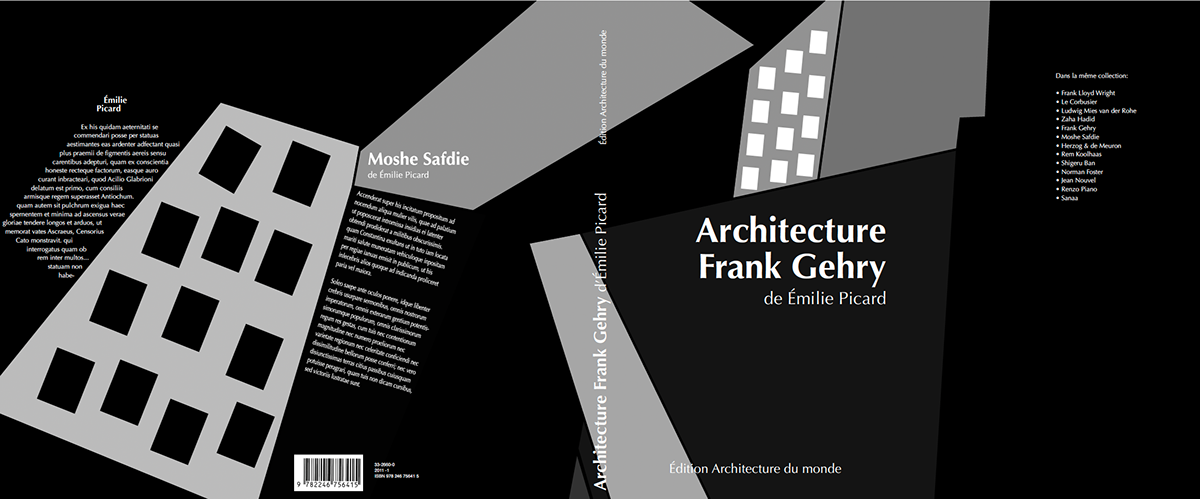 Frank Gehry coverbook architecture texture découpe de surface Jaquette de livre