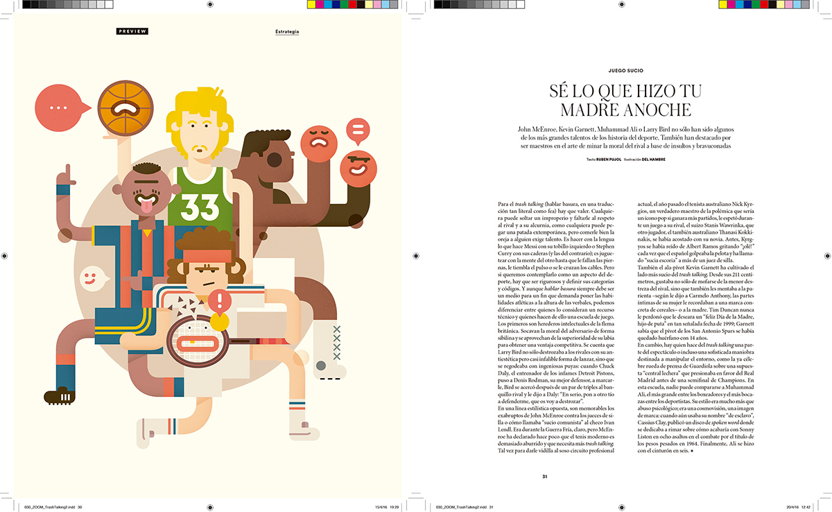 sport basketball Boxing Editorial Illustration magazines tennis football vector design inspiration pantone