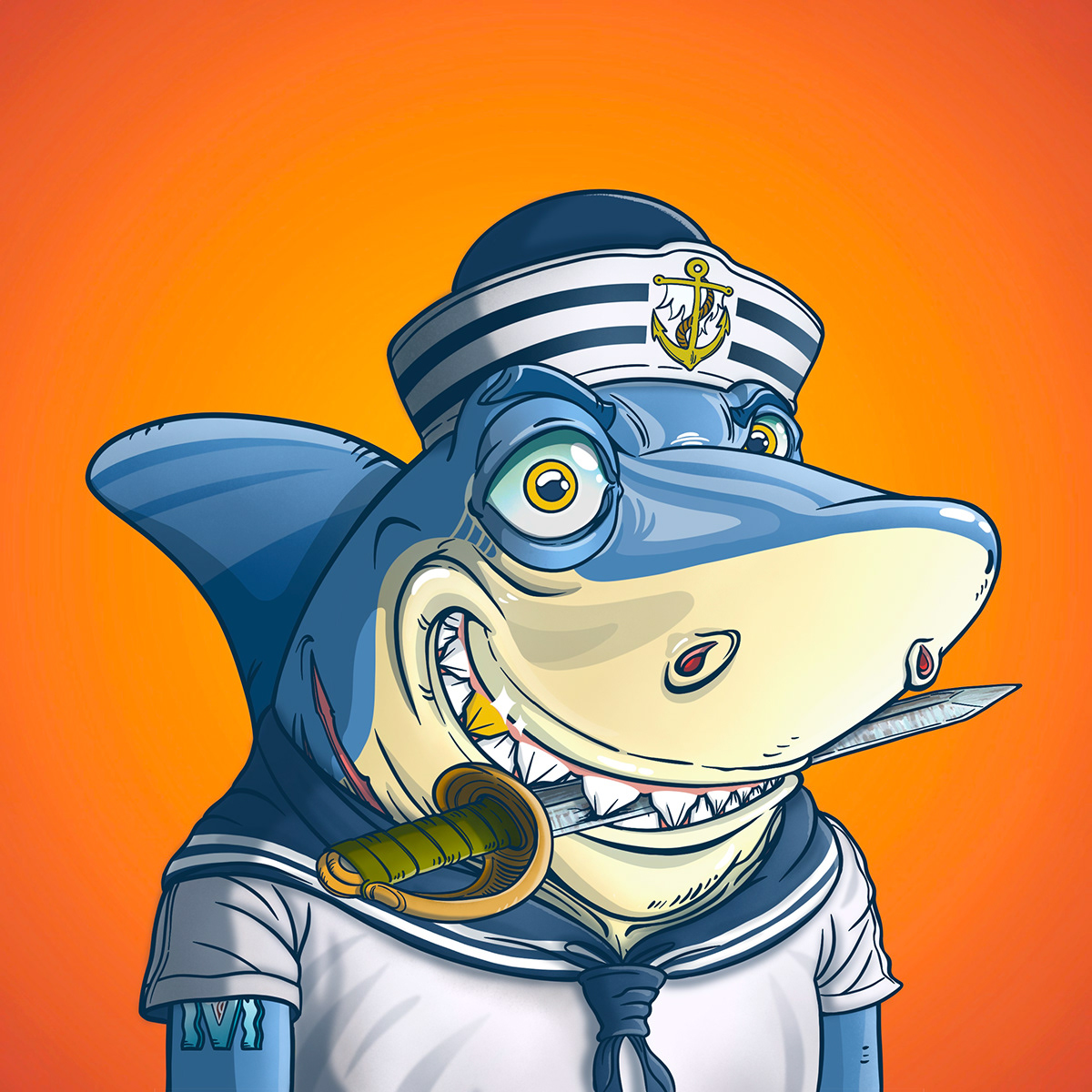 design illustrations nft cartoon fantasy manga shark Character design  criptoart blockchain