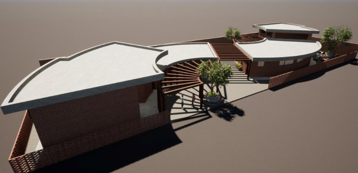 centro comunitario arquitectura 3D Render architecture