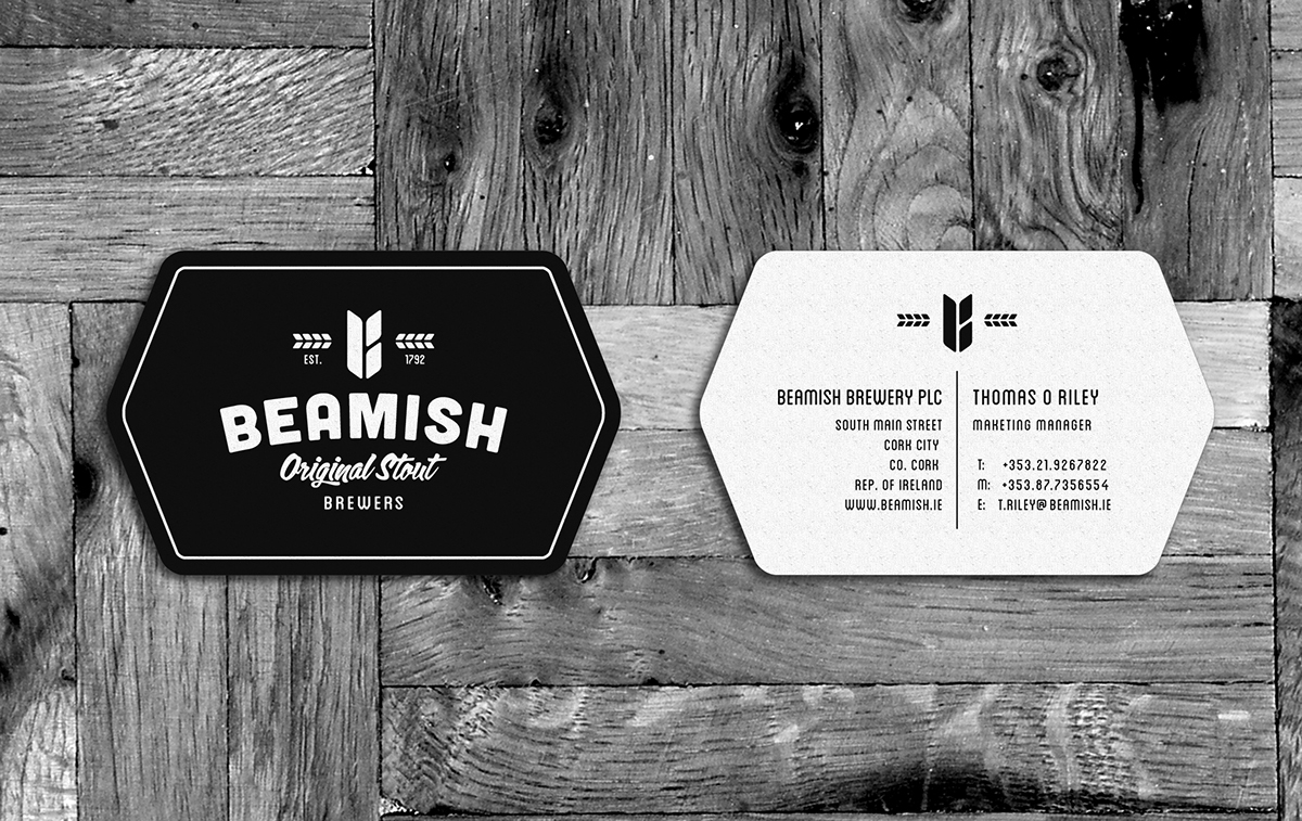 beamish  Stout brewery identity logo Retro