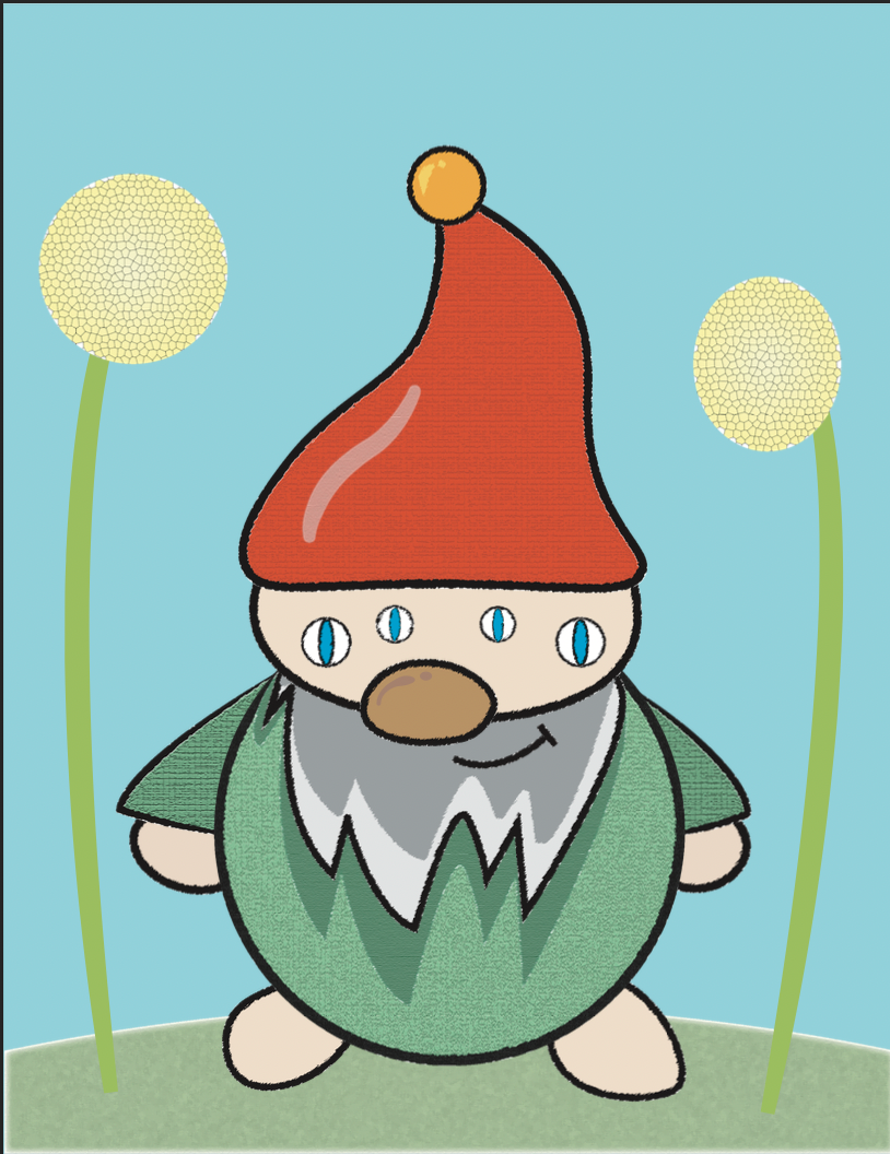 Illustrator gnome Character digital illustration concept art