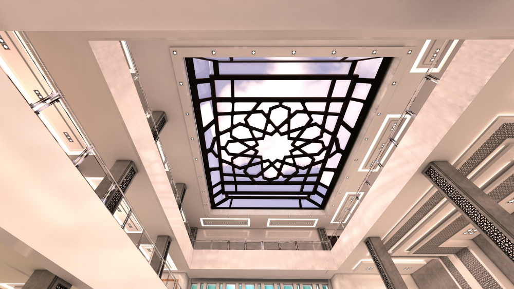 Sky light glass ceiling design