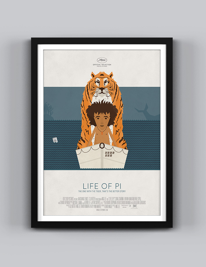 life of pi Movies movie poster alternative poster photoshop Illustrator vector print movie