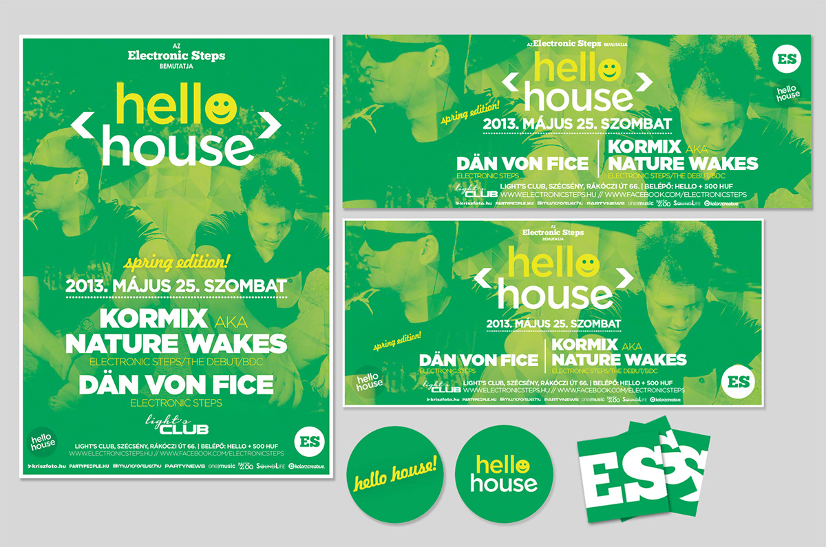 hello house  flyer poster brand