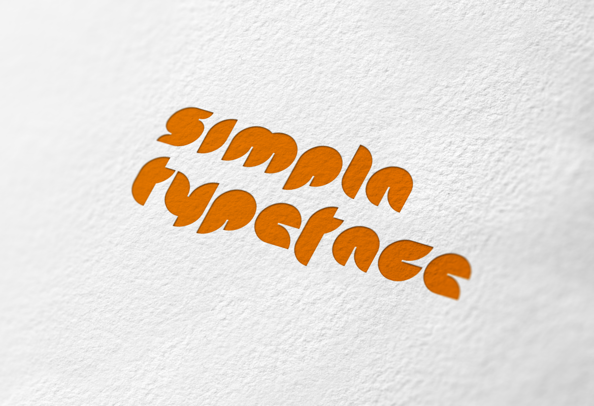 font simpla free typeface letters circles Typeface Free font orange minimal simple