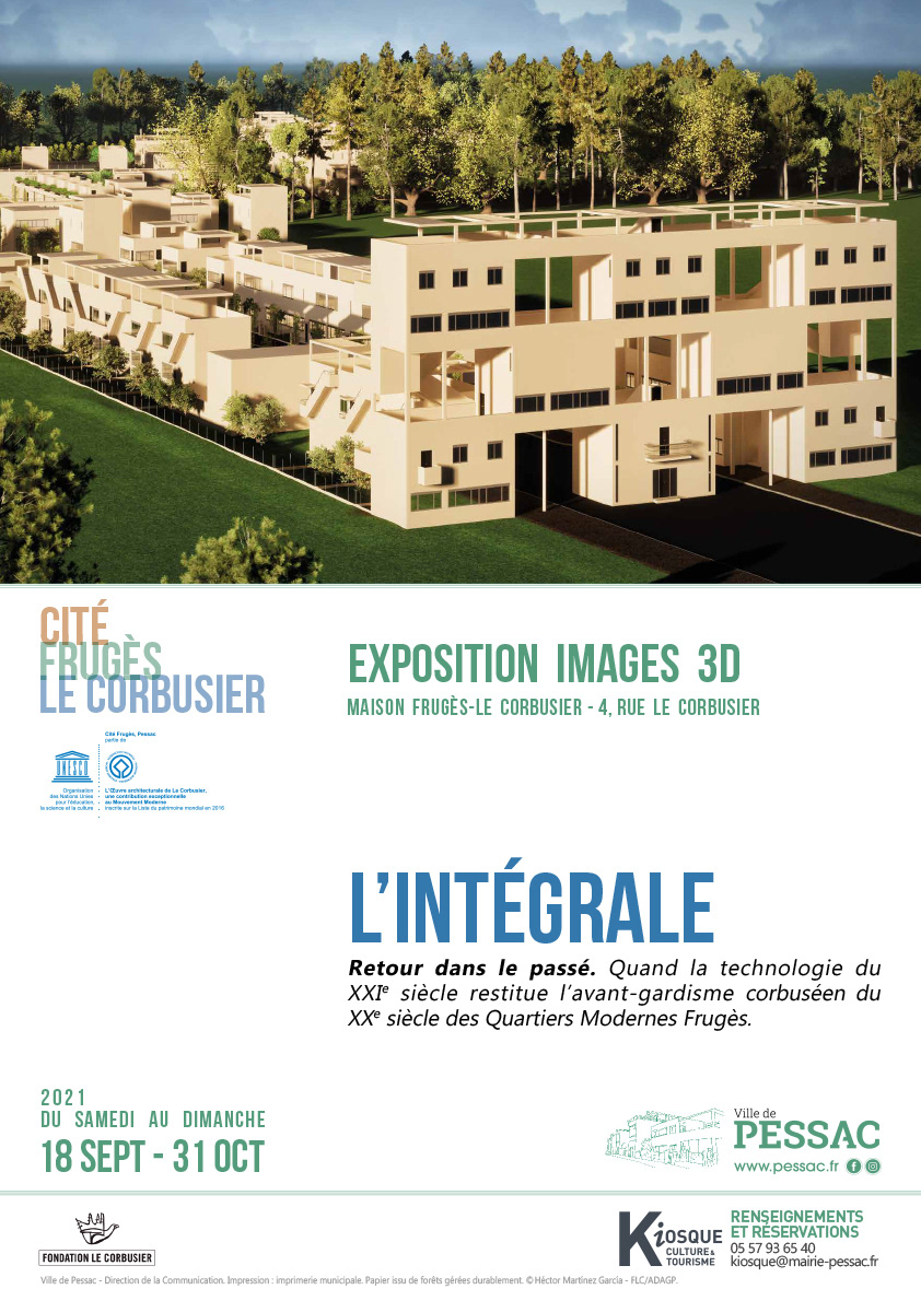 3D architecture cité fruges pessac Exhibition  exposition Le Corbusier modern architecture
