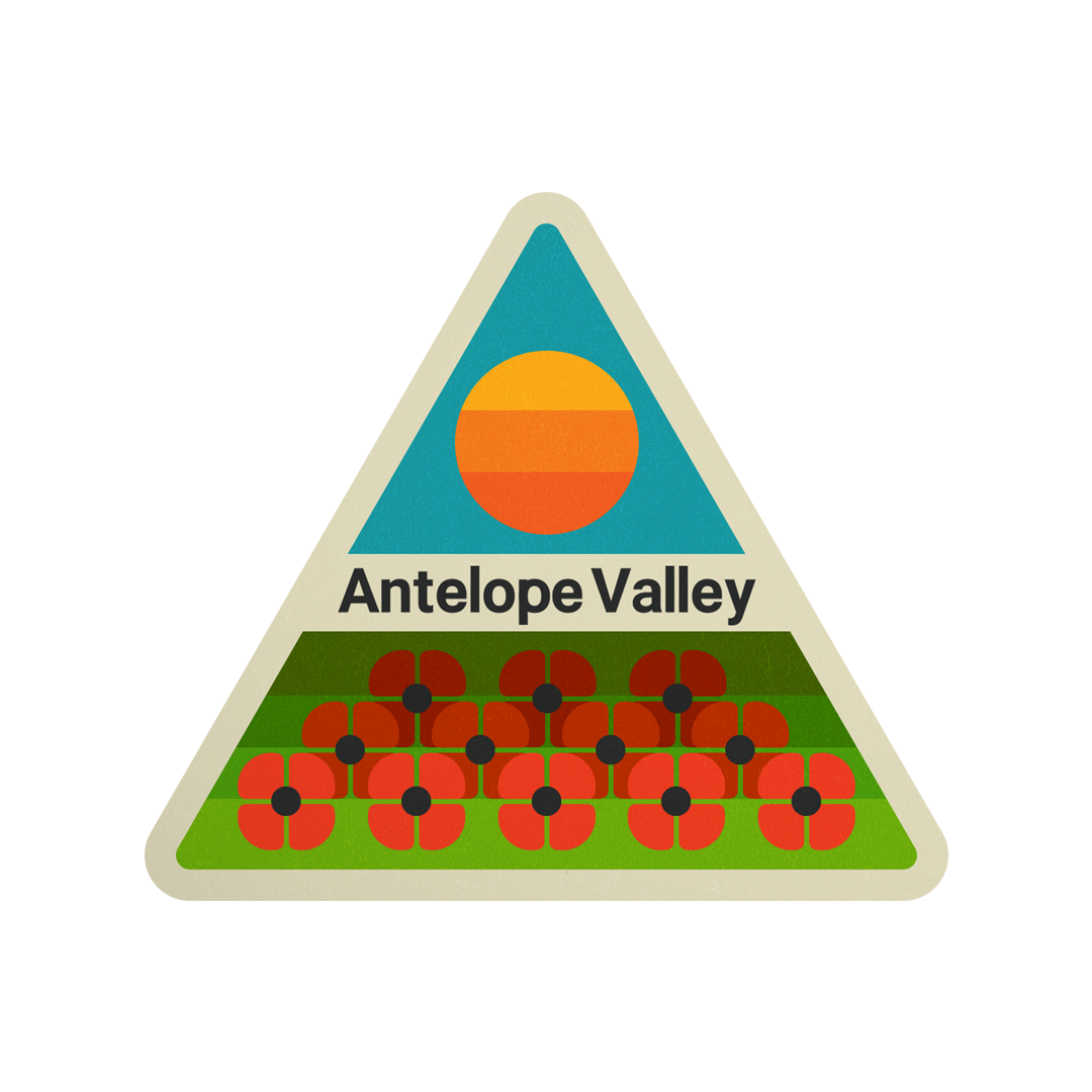 snapchat Geofilter Antelope Valley poppy field California filter AR Design Badge design Logo Design