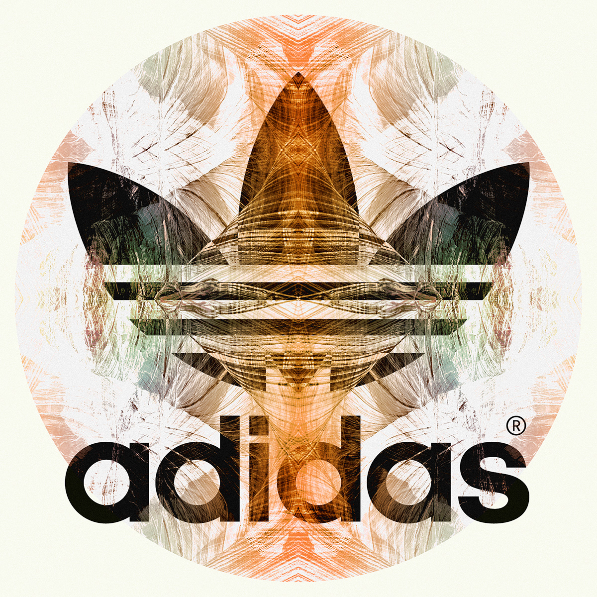 adidas sport advert psychedelic Refelctions geometric black and white brand concept