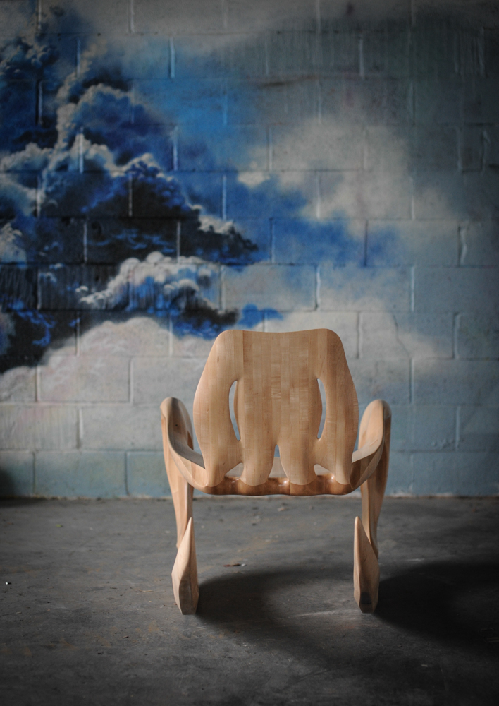 rocking chair maple carved chair