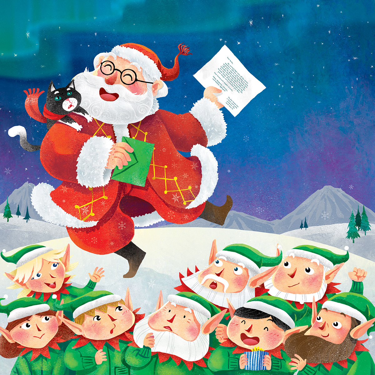 noel Christmas santa claus greeting season Washington Oregon elf pop-up