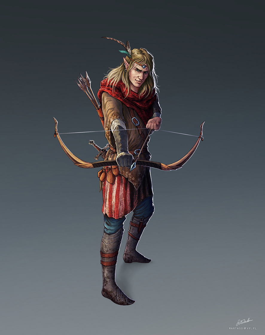 archer character art Character design  concept art elf elves fantasy mage