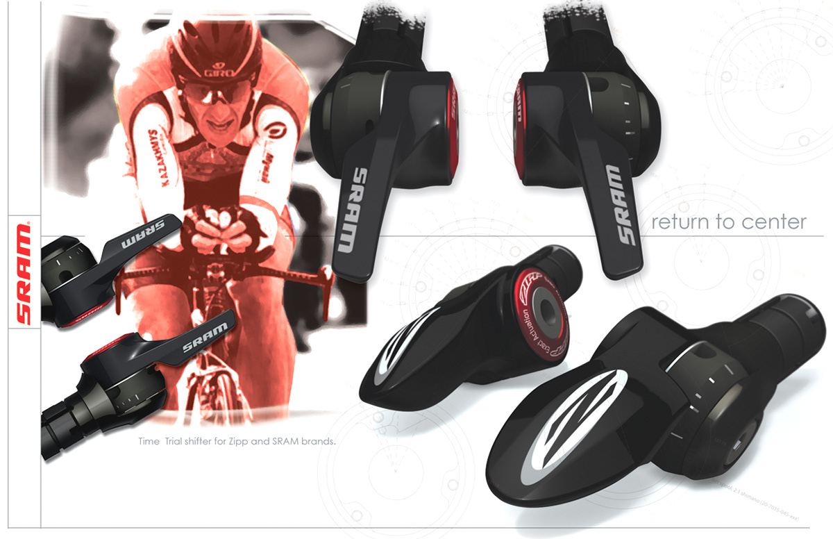 sram shifters rendering cad Pro/E Bicycle
