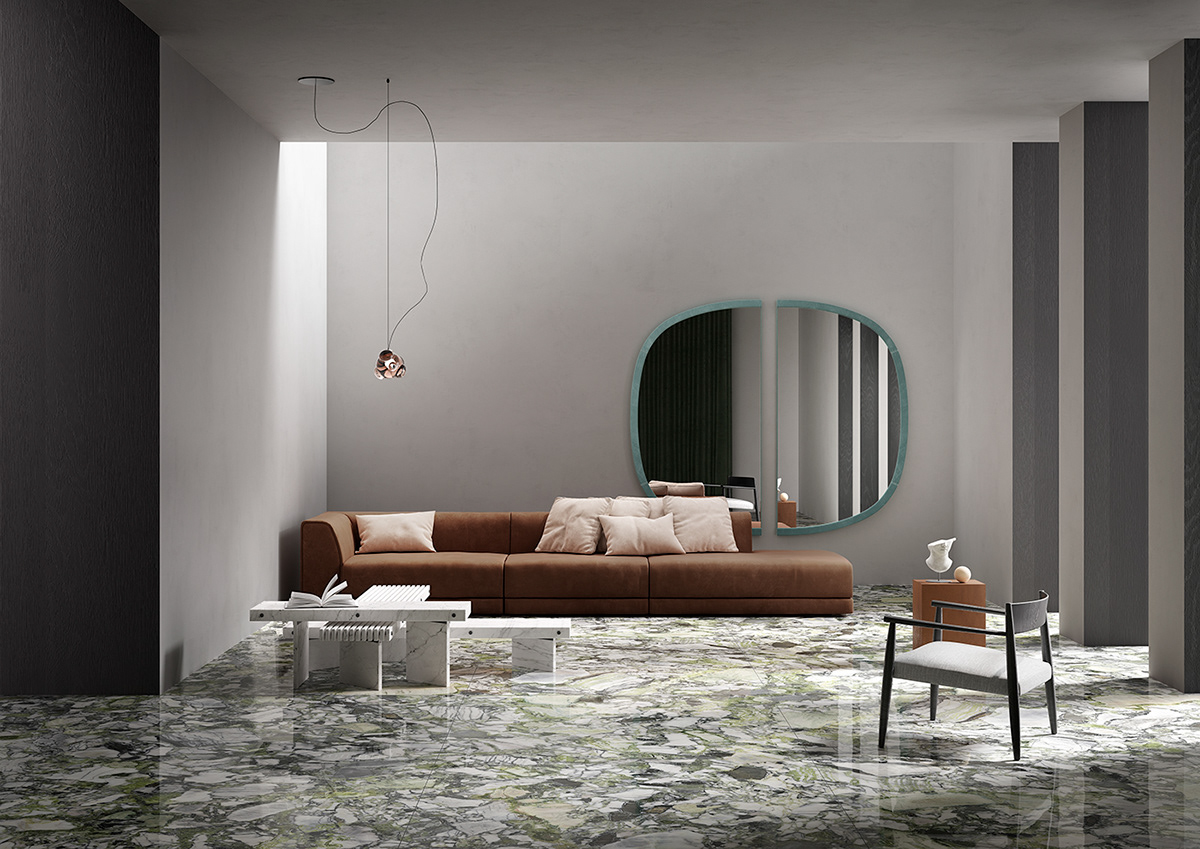 3d render inspiration interior design  Marble Nature set design 