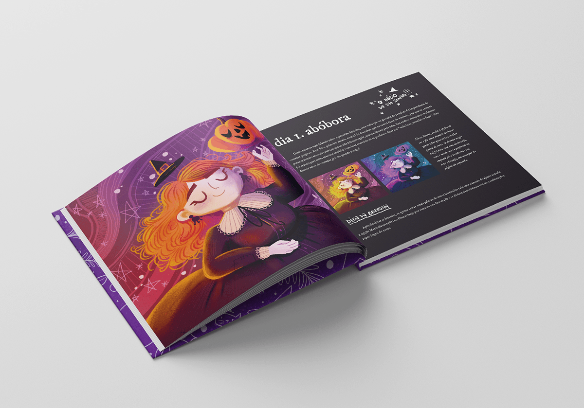 artbook book illustration fantasy Halloween magical creatures witch