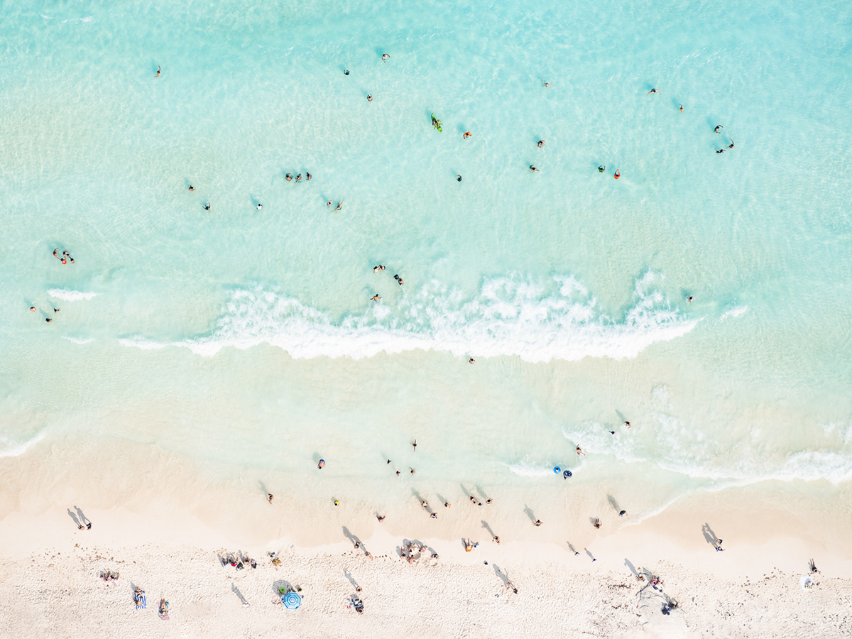 Aerial beach blue Caribbean Ocean photograhy sand sea summer water