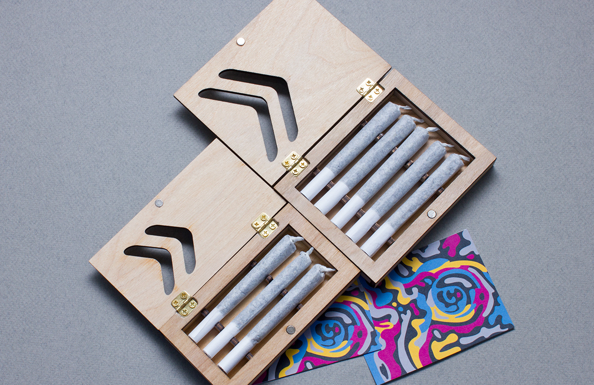 box package smoke wood marijuana Petroglyphs Ethno natural product design 
