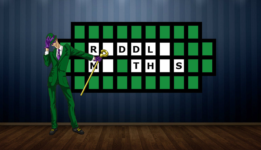 the riddler riddles riddle riddler Wheel of Fortune Edward Nygma Edward Nigma Dc Comics DC Universe