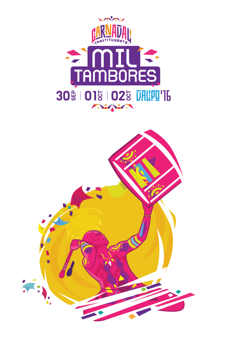 miltambores Carnaval logo ilustracion