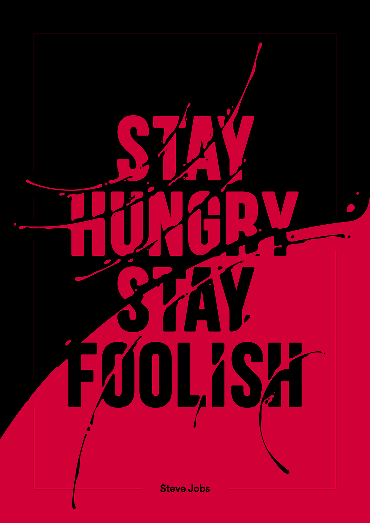 typography   Steve Jobs quote poster art vector