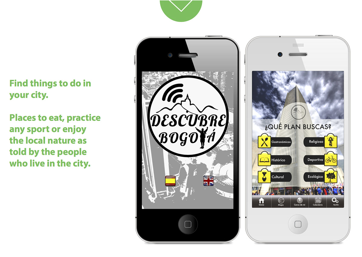 app ios iphone tourism application graphic bogota android mobile phone