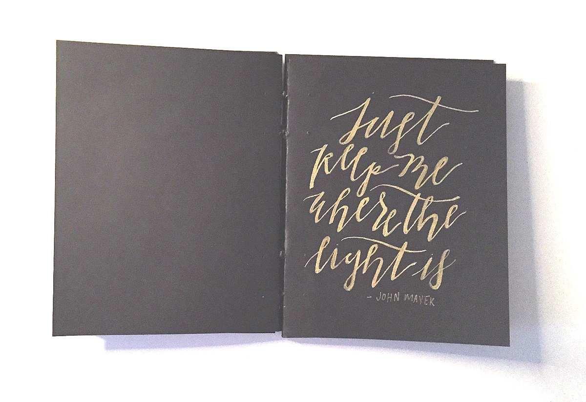 Handlettering lettering ink type quote Optimism