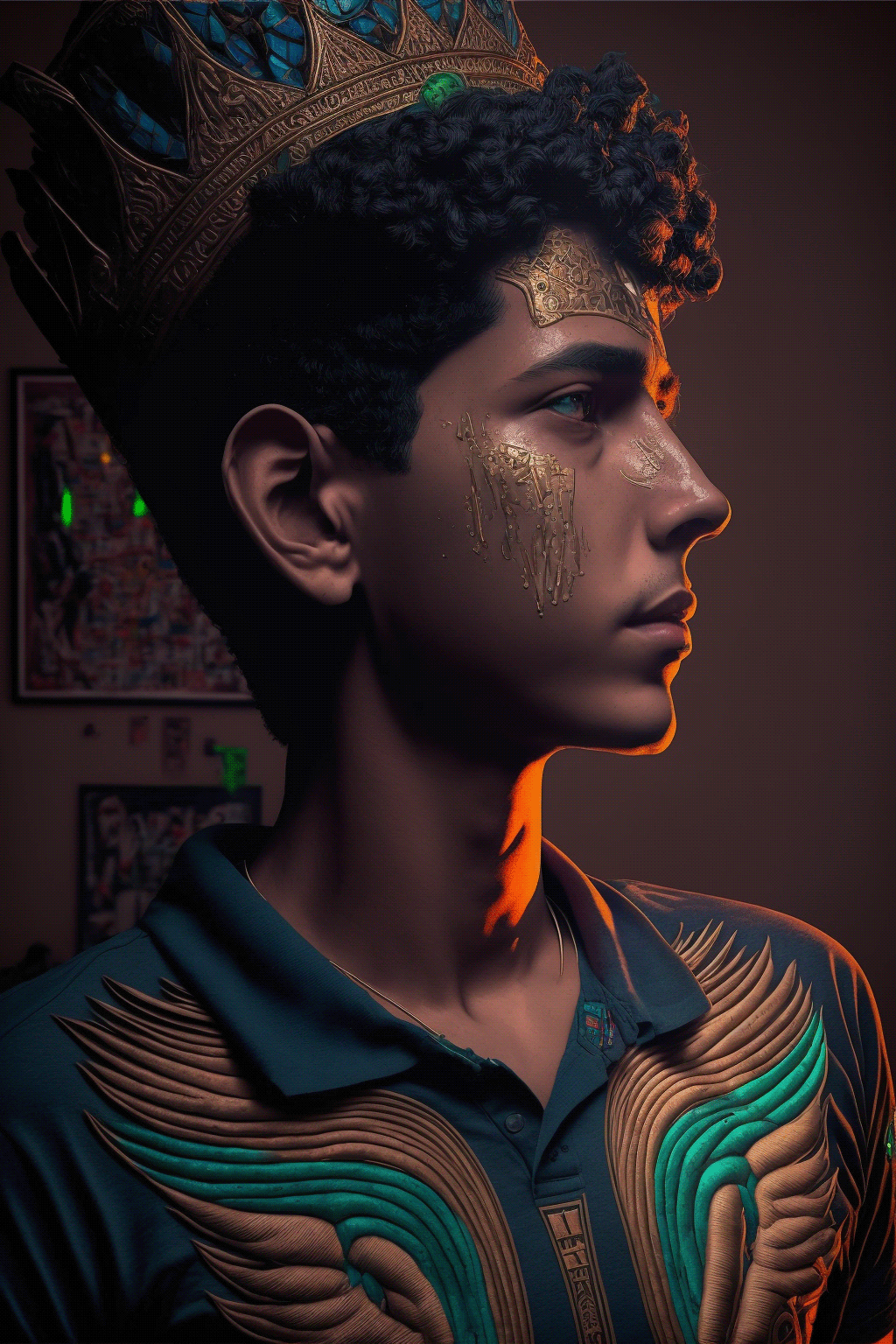person portrait editorial aiart aiartwork portraits designer egypt pharoah ai