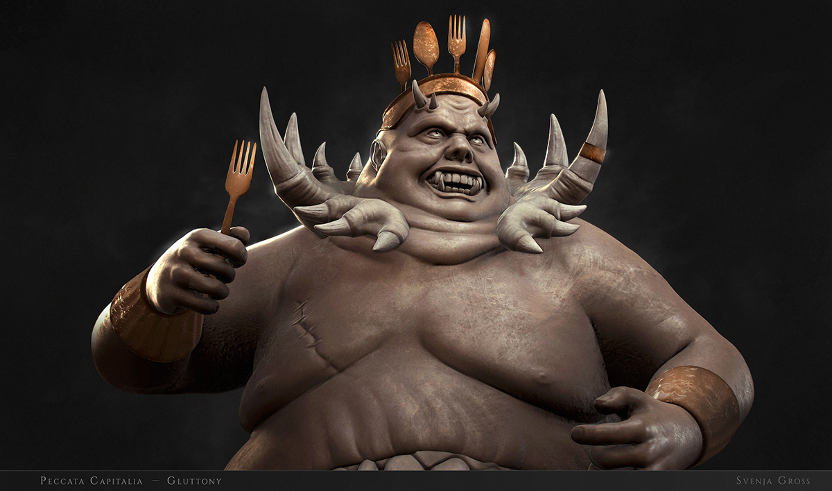 seven deadly sins 7 deadly sins Peccata Capitalia Unreal Engine realtime 3D animation  characterdesign Character Zbrush