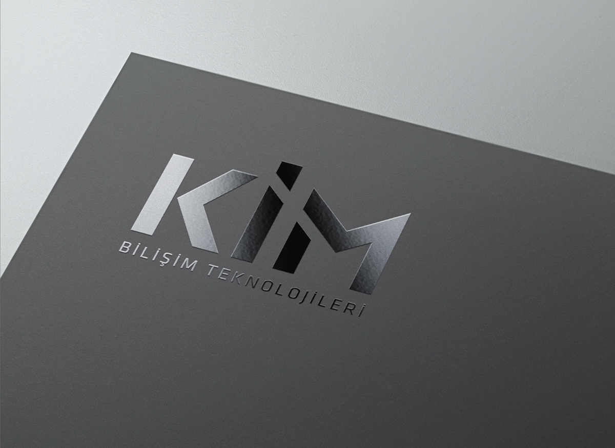 kim corporate Informatics Technology teknoloji letter business envelope disc design blue navy logo istanbul Turkey